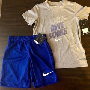 Nike 4t Dri-Fit 2-Piece OutFit Blue NWT